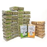 Heukönig 18x1kg Heu und 6x1kg Stroh Kombi-Paket, Perfekt als Einstreu und Futter - Natürlich & Staubfrei
