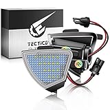 TECTICO LED Umfeldbeleuchtung Spiegel 12V Auto E8 Umgebungslicht 6000K Kaltweiß Kompatibel mit VW Passat B6 CC Golf 5 Eos Jetta MK3, 2 Lampen