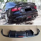 Carbon Fiber Heckstoßstange Kofferraum Lip Spoiler Diffusor Für Audi A7 S7 Sline 2011 2012 2013 2014 2015