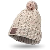 August EPA30 – Bluetooth Mütze mit Bommel– Winter Beanie mit Bluetooth Stereo Kopfhörer, Mikrofon, Freisprechen und integriertem Akku – für Damen, Herren, Kinder (Unisex, Einheitsgröße) - Farbe: Grau