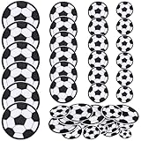 24 Stück Patches zum Aufbügeln,4 Größen Fußball Bestickte Aufnäher,Ball Sports-Stil Patch Kit,Fußball Stoff Patch,Fußball Stickereien Aufnäher,Bügelflicken,Bügelbilder für Textilien-Kleidung Taschen