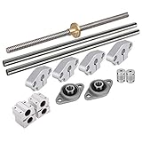 CNBTR vertikale Leitspindel und Schaft aus Blei, optische Achse und Stehlager, Kugellager, Gleitblock mit Dual-Schiene, Wellenunterstützung und flexible Welle, Wellenkupplung, 15 Stück