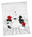 Disney XXL Microfaser Kuscheldecke Mickey Minnie Mouse Kuscheldecke Tagesdecke Tagesdecke 150x200 cm Plüsch Mikrofaser