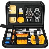 【Neu 2024】JOREST Uhrenwerkzeuge Set, Uhr Batteriewechsel, Uhrenarmband Kürzen Werkzeug, Uhren Reparatur, Uhrmacherwerkzeug mit Stiftausdruck, Uhrenoffner öffner, Schraubendreh, Federstegwerkzeug
