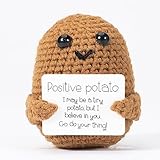 XBOCMY Pocket Hug Positive Kartoffel, Kreative Strickwolle Kartoffel Puppe, Mutmacher Geschenk, geschenke für frauen, Einschulung Geschenk