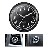 JIZZU Auto Armaturenbrett Uhr, Mini Quartz Analogue Dashboard Clock Mit Air Vent Clip für Innendekoration
