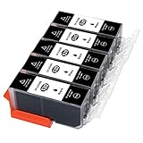 ESMONLINE 5 kompatible XL Tintenpatronen schwarz Black zu Canon PGI-520 als Ersatz für Canon Pixma iP 3600 4600 4700 MP 540 550 560 620 630 640 980