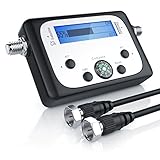 CSL - Digital Satfinder Satelliten Finder - LCD-Display - HD TV-fähig - mit integriertem Kompass und Tonausgabe - hochwertiges Messgerät zur optimalen Positionierung von Satelliten-Antennen