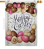 Sweet Chocolate Ostern Frühling saisonale Impressionen dekorative vertikale Hausflagge gedruckt in den USA 70 cm x 102 cm