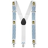Widmann 7993B - Bayerische Hosenträger, Kostümzubehör, Accessoire, Bierfest, Volksfest, Karneval, Mottoparty