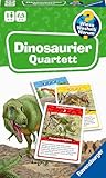 Ravensburger 22359 Wieso? Weshalb? Warum? Dinosaurier Quartett - Mitbringspiel mit detailreich gestalteten Karten zu spannenden Saurier-Arten, informativen Texten und Einer weiteren Spielvariante