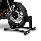 Constands Easy Classic - Motorradwippe Cagiva Mito 125 Kompatibel für Anhänger Transportständer Montageständer Vorderrad Schwarz