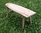 Mittelalterliche Bank zum stecken, aus Eiche 25-30 mm mit 8-kantigen Beinen, 115 cm lang für Larp, Reenactor, Tavernenbestuhlung
