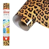Siser Easypatterns PLUS Wild Leopard, 30cm x 0,5m, Thermotransfer Vinyl zur Personalisierung von Kleidung, Accessoires und Textilmöbel, Material für Bastelartikel, geeignet für Kinderkleidung