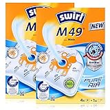 8 Original SWIRL M49 Staubsaugerbeutel passend für Miele Größe H