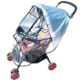 Universal Regenverdeck für Kinderwagen,Baby Universal Buggy Regenschutz Regenverdeck für buggy mit Fenster und Reißverschluss-Tür, Komfort Wasserdicht, Staubdicht, Winddicht