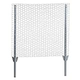 ESTEXO Zaun-Set Komplett-Set Sechseckgeflecht Zaun Draht Hasendraht Drahtzaun Drahtgeflecht 6eck Gartenzaun Drahtgitter mit Pfosten (Verzinkt / 25 mm / 0,50 x 25 m)