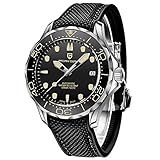 Pagani Design Automatische Taucheruhren für Herren Edelstahlband, Keramik-Lünette, Saphir-gebogener Spiegel, wasserdichte mechanische Armbanduhr