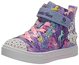 Skechers Twinkle Sparks-Unicorn Dayd Sneaker, Purple Textile Multi Trim, 35 EU