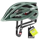 uvex i-vo cc - Leichter Allround-Helm für Damen und Herren - individuelle Größenanpassung - erweiterbar mit LED-Licht - Moss Green matt - 52-57 cm
