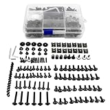 Motorrad Schrauben Set Verkleidungs-Befestigungsclips Für Yamaha YBR 125 250 YFM 400 700, Schrauben Und Muttern Windschutzscheibenbolzen(Schwarz)
