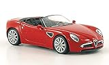 Alfa Romeo 8 C Spider, rot, 2007, Modellauto, Fertigmodell, Minichamps 1:64