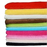 RayLineDo® 10 STÜCKE 50 * 50 cm Einfarbig Gestrickte Panne Samt Stoff Anti Pille Stoff Patchwork Polyester Fleece Tuch Für DIY Nähen Handgemachte Puppen