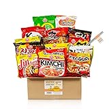 Guksu-Box mit koreanischen Ramen - 16 verschiedene Sorten, ausgewählter Mix aus vielseitigen Geschmacksrichtungen - Korea Instant-Nudeln Geschenkbox