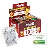 Thermopad Handwärmer | kuschlig weiches Wärmekissen | 12 Stunden wohltuende Wärme von 55°C | angenehme Taschenwärmer | 10 Paar