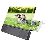 Kafuty Tragbare Bildschirmlupe für Mobiltelefone 12 Zoll Bildschirmlupe für Mobiltelefone Video HD Verstärker mit Lautsprecher Geeignet für Ältere Menschen zum Lesen Büchern, Zeitungen usw.