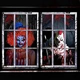 2 Stück Halloween Fensterbilder 120 * 80cm Halloween Deko Gruselig Fensterbilder Clown Deko Tür Party Deko Gruselig Deko für Outdoor Innen Accessoires Gruselig für Hallow-een Party