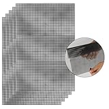 5 Stück Mesh Plastic Canvas Sheets, Schwarz Lochplatte Kunststoffgitter, Gittergewebe Kunststoff Kreuzstich Meshstoff Leinwand zum Knüpfen, Plastikgitter für DIY Taschen Basteln Zubehör, 30x20cm