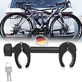 FINEW 32cm Rahmenhalter für Fahrradträger Anhängerkupplung, Universal Fahrradrahmenhalter Abschließbare, Rahmenhalter für U-Bügelrohr: Ø 2,5-3cm - Kraftvolle Fixierung (Patent)