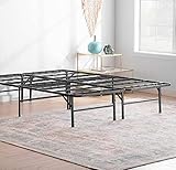 Linenspa Metallbett mit Lattenrost – Klappbett – 33 cm Stauraum unter Bettgestell – Montage in 5 Minuten – Bett 90x200 cm, Schwarz