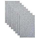 Jtnohx Steifer Filz, 2mm Dickes Filz zum Basteln, 8 Stuck 20x30cm Bastelfilz, Filzstoff Quadrate für DIY-Projekte (Grau)