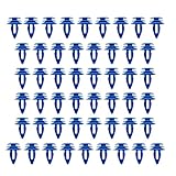 JNNJ Auto Befestigung Clips, Blaue Clips für Fahrzeugverkleidungen, Türverkleidung Klammern Stoßstangen Zierleisten Plastikklips Set, Für Auto Tür Stoßstange(50 Stück)