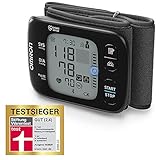 Omron RS7 Intelli IT Handgelenk-Blutdruckmessgerät – Messgerät zur Überwachung des Blutdrucks – Bluetooth und Smartphone-kompatibel – Testsieger Stiftung Warentest 09/2020, Schwarz, 1 Stück (1er Pack)