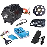 Kunray Elektromotor 72V 5000W Motor Hohe Leistung Verbesserter, Go Kart Elektro Motor, 6800 U/min Elektromotor für Gokart, Scooter, Dirtbike, ATV/Motorrad, Razor Upgrade Bausatz(5000w motor kit)