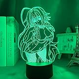XWKCHCL Led Light Anime High School DxD Rias Gremory for Kids Bedroom Decor Night Light Brithday Gift Room 3d Lamp High School DxD Manga geschenke für männer