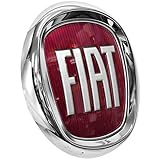 Emblem Kühlergrill Red Logo Compatible Whit FIAT für Cinquecento GANDE Punto, Croma, DOBLO, Compatible Whit 500, Panda, MULTIPLA Plakette Vorne Frontgrill Badge 95mm