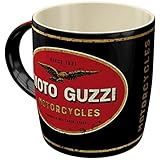 Nostalgic-Art Retro Kaffeebecher, 330 ml, Moto Guzzi – Logo Motorcycles – Geschenk-Idee für Biker, Original Lizenzprodukt (OLP), Keramik-Tasse für Kaffee, Vintage Design
