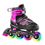 Hiboy verstellbare Inline-Skates mit Allen beleuchteten Rädern, beleuchteten Outdoor- und Indoor-Rollschuhen für Jungen, Mädchen, Anfänger