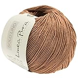 LANA GROSSA Solo Lino | Leinen-Look | Handstrickgarn aus 80% Leinen Viskose & 20% Leinen | 50g Wolle zum Stricken & Häkeln | 120m Garn FB26