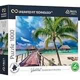 Trefl Prime - Uft-Puzzle Wanderlust: Paradise Beach, Bora-Bora - 1000 Elemente, Die Dickste Pappe, Bio, Eco, Paradiesstrand, Urlaub, Palmen, Unterhaltung Für Erwachsene Und Kinder Ab 12 Jahren