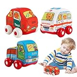 Plüschauto, Stoffauto, Lernspielzeug, waschbares Krankenwagen-Taxi-Modell, Cartoon-LKW-Figur für von 3 bis 12 Jahren