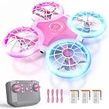 Mini Drohne für Kinder,RC Flugzeug Drone Spielzeug ab 6+ Jahre,Quadrocopter mit LED Lichter,3 Akkus,Indoor & Outdoor Weihnachten Geburtstags Geschenke für Jungen und Mädchen