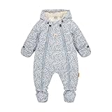 Steiff Schneeanzug EU Größe 92 cashmere blue, warmer Winter Overall, mit Kapuze, ideal für Schnee & Outdoor, Skianzug für Kinder, waschmaschinenfest