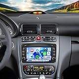 2GB+64GB CAMECHO Android 13 Autoradio mit Navi Auto Zubehör für Mercedes Benz C CLK G Klasse W203 W209 W463 Viano Vito W639, Doppel Din Radio mit 7 Zoll Bildschirm Mirror Link RDS/FM Bluetooth+DSP