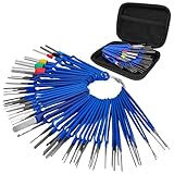 Zendstanding Auto Entriegelungswerkzeug Auspinwerkzeug, 41 Stück Werkzeug zum Entfernen von Kabelsteckern, Demontagestift für Flache runde Steckerkontakte