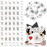 52 Stück Essbar Kasino Poker Cupcake Dekorationen Karten Spielen Tortendeko Poker Spiel Kuchen Deko Essbar Kasino Cake Toppers für Las Vegas Casino Nacht Thema Party Kuchen Dekorationen